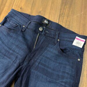 Paige Lennox Jeans Mens 33 Blue Slim Straight Stretch Denim Dark Wash Classic